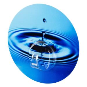BEZ VRTÁNÍ StaticLoc UNO WATER CYCLE - nástěnný háček 8,5x2 cm, modrý