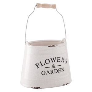 Keramický květináč, 13x17 cm, Flowers Garden Barva: Bílá