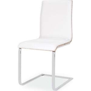 Jídelní čalouněná židle H-690 bílá/dub sonoma
