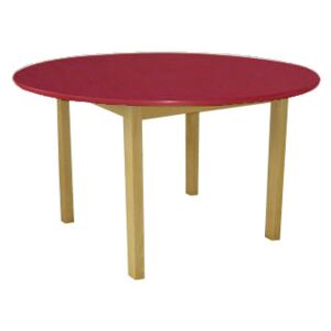 Dětský stůl BUK kruh – přírodní + barevná deska ø 100 cm