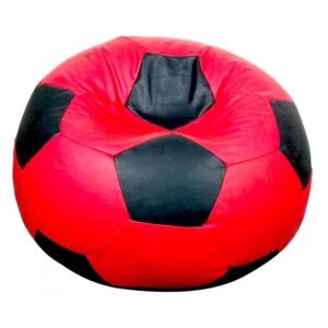 Sedací vak fotbalový míč XXL červeno černá