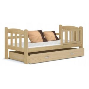 DOBRESNY Dřevěná dětská postel ALAN 160x70 Barva konstrukce: Olše