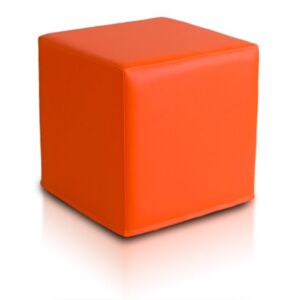 Sedací vak taburetka kostka oranžová Oranžová