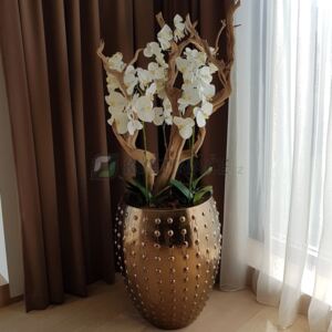 Umělá Orchidej bílá 100cm - Do interiéru
