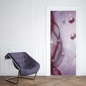 GLIX Fototapeta na dveře - 3D Modern Abstract Design Purple | 91x211 cm