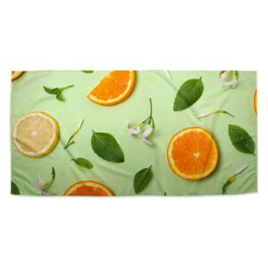 Ručník SABLIO - Citrus a květ 30x50 cm