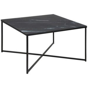 Konferenční stolek Venice 80x80 cm, sklo, černá