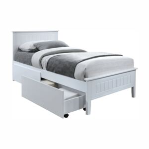 Jednolůžková postel 90 cm Minea (bílá)