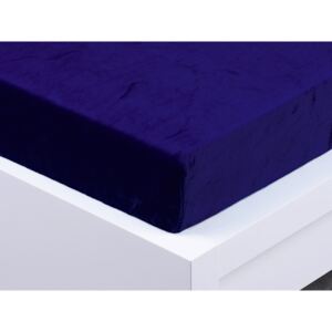 XPOSE® Prostěradlo mikroplyš Exclusive dvojlůžko - tmavě modrá 180x200 cm