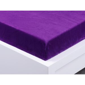 XPOSE® Prostěradlo mikroplyš Exclusive jednolůžko - tmavě fialová 90x200 cm
