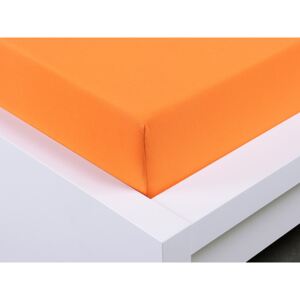 XPOSE® Jersey prostěradlo Exclusive dvoulůžko - oranžová 180x200 cm
