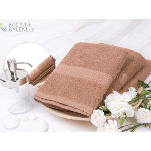 XPOSE® Froté ručník VERONA - hnědá 50x90 cm