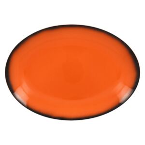 Lea mělký talíř oválný 26x19 cm Barva: oranžová