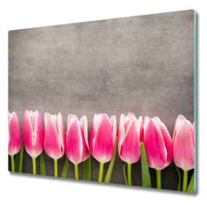 Deska kuchenna Růžové tulipány 60x52 cm