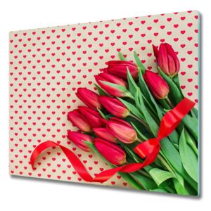 Deska kuchenna Tulipány srdce 60x52 cm