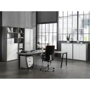 Sestava nábytku pro vybavení kanceláře Conto - white, grey
