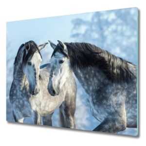 Deska kuchenna Šedé koně v zimě 60x52 cm