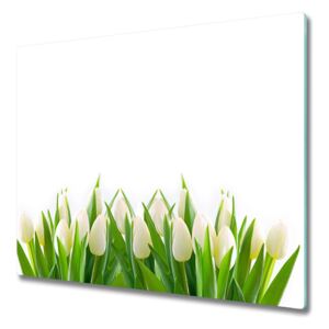 Deska kuchenna Bílé tulipány 60x52 cm