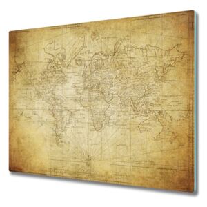 Deska do krojenia Stará mapa světa 60x52 cm