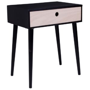 Černý dřevěný noční stolek Nordic Living Feda