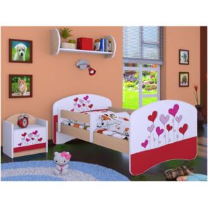 Dětská postel bez šuplíku 160x80cm LOVE - světlá hruška