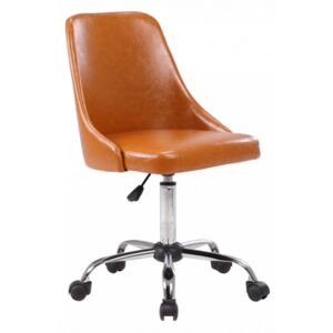 Kancelářská židle, koňaková/chrom, EDIZ