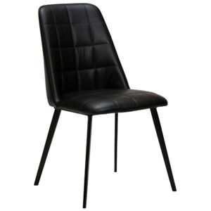 DAN-FORM Černá koženková jídelní židle DanForm Embrace
