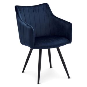 Moderní jídelní židle Aelfric, modrá