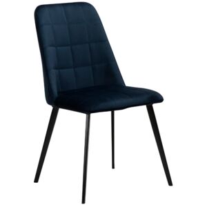DAN-FORM Modrá sametová jídelní židle DanForm Embrace