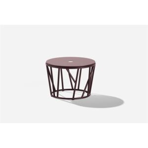 Fast Hliníkový odkládací stolek Wild, Fast, kulatý 61x43 cm, lakovaný hliník barva tmavě hnědá (dark brown)