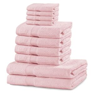 Set ručníků DecoKing Kunis světle růžové