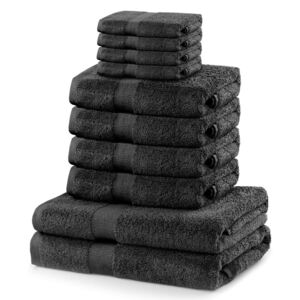 Set ručníků DecoKing Kunis tmavě šedé