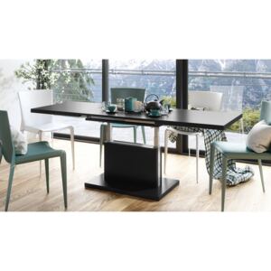 ASTON černý mat, rozkládací, zvedací konferenční stůl, stolek - 70 cm