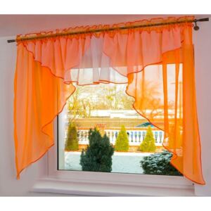 Fabryque curtain Hotová voálová záclona Paris 350x150cm různé barvy Barva: Oranžová
