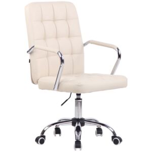 BHM Germany Kancelářská židle Terni, syntetická kůže, krémová