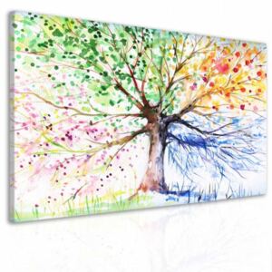 Obraz malovaný strom ročních období (60x40 cm) - InSmile ®