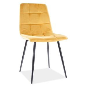 BRADOP Jídelní židlička MILA velvet žlutá