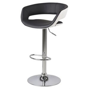 Barová židle Egar V black / white PU WAX