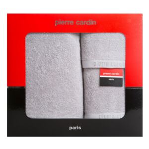 Dárková sada ručníků Pierre Cardin 30x50cm, 50x90cm, 70x140cm Stříbrná 3 ks