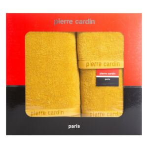 Dárková sada ručníků Pierre Cardin 30x50cm, 50x90cm, 70x140cm Hořčicová 3 ks