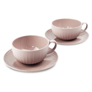 Porcelánový set 2 šálků na čaj, 200 ml, růžová - WD Lifestyle