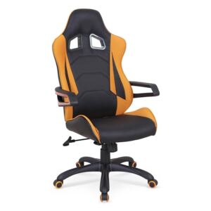 Halmar Herní židle Mustang, černá/oranžová