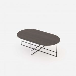 DOMKAPA Konferenční stolek DOMKAPA L105 cm buk hnědý, černá ocel