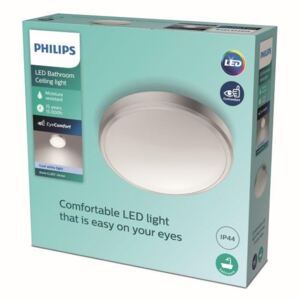 Philips Doris LED CL257 Stropné svítidlo do koupelny kruhové 17W/1700lm 313mm 4000K IP44 nikl