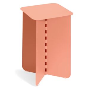 Růžový ocelový odkládací stolek Puik Hinge S