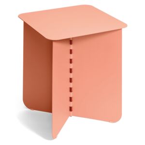 Růžový ocelový odkládací stolek Puik Hinge M