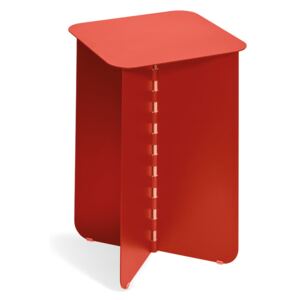 Červený ocelový odkládací stolek Puik Hinge S
