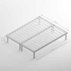 Mobili Fiver Polohovací dřevěný rošt na dvoulůžkovou postel 31x190x160cm,hnědý