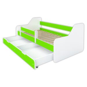 Dětská postel Dione 160x80 zelená (bez úložného prostoru)