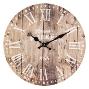 Nástěnné hodiny hnědé 34 cm (Clayre & Eef)